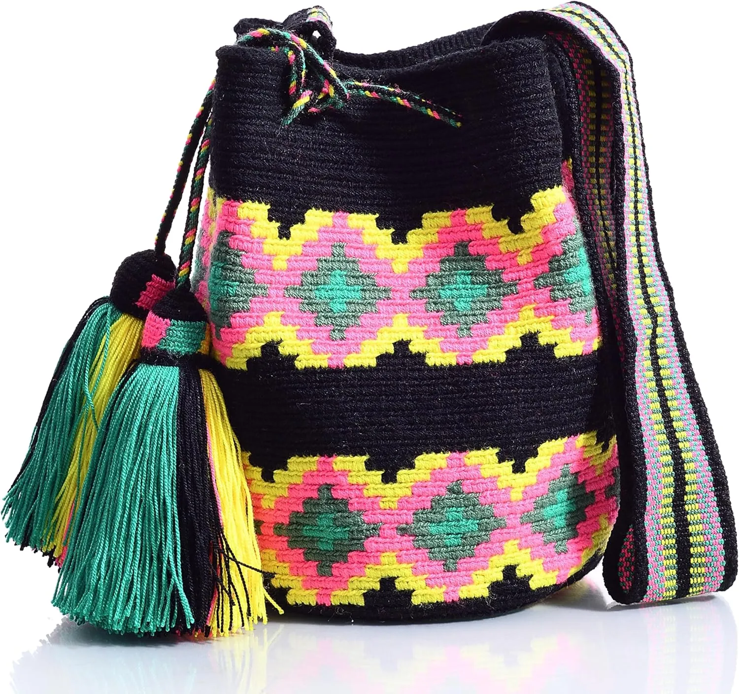 WYOU Designer Collection Hobo Bag Wayuu Crochet, Medium