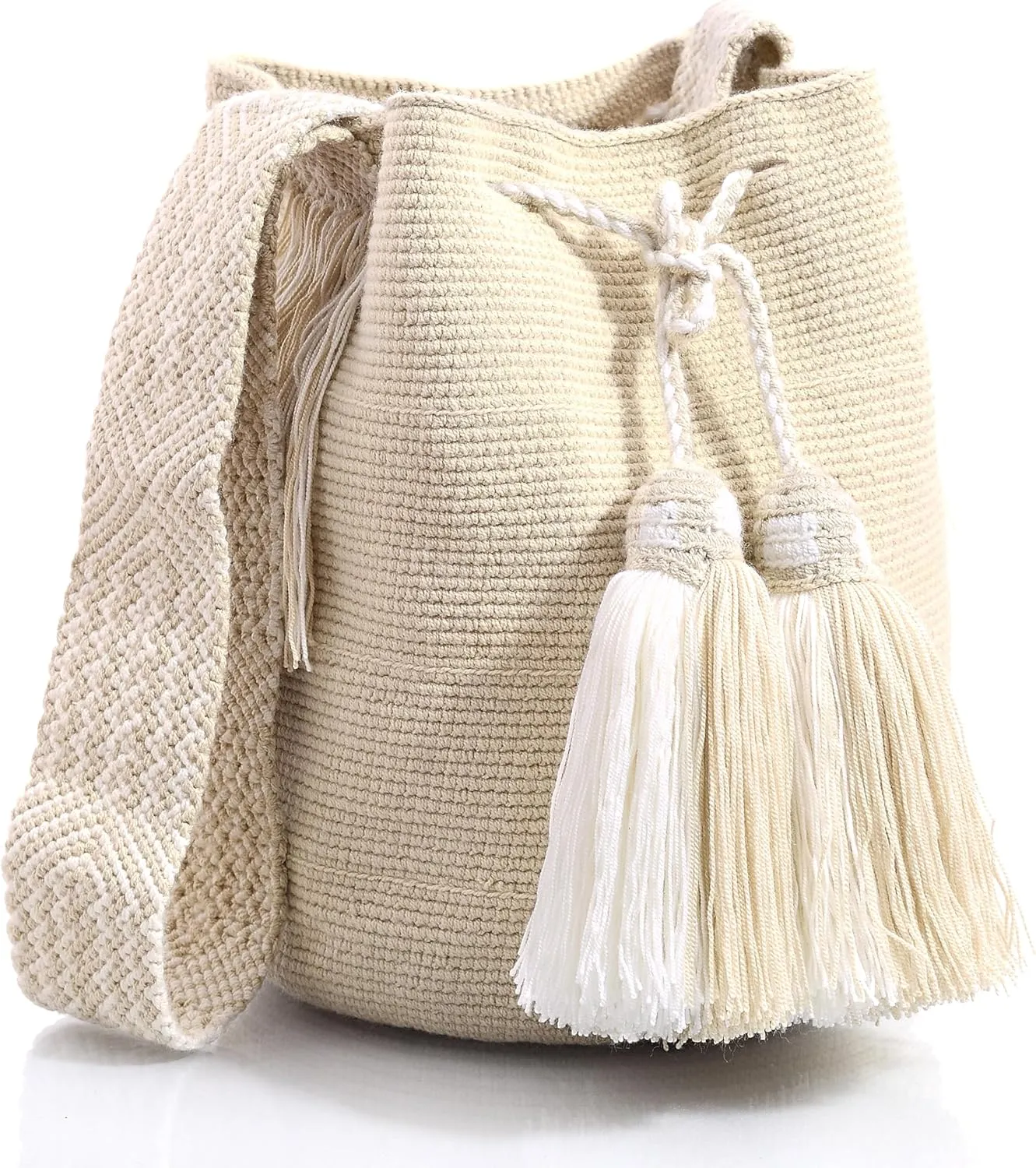 WYOU Utopia classics Hobo Bag Wayuu Crochet, Large