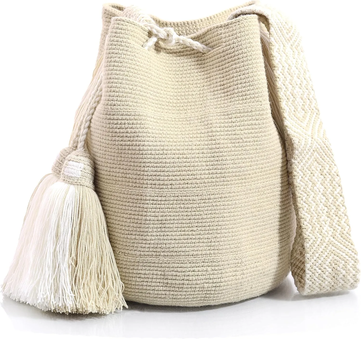 WYOU Utopia classics Hobo Bag Wayuu Crochet, Large