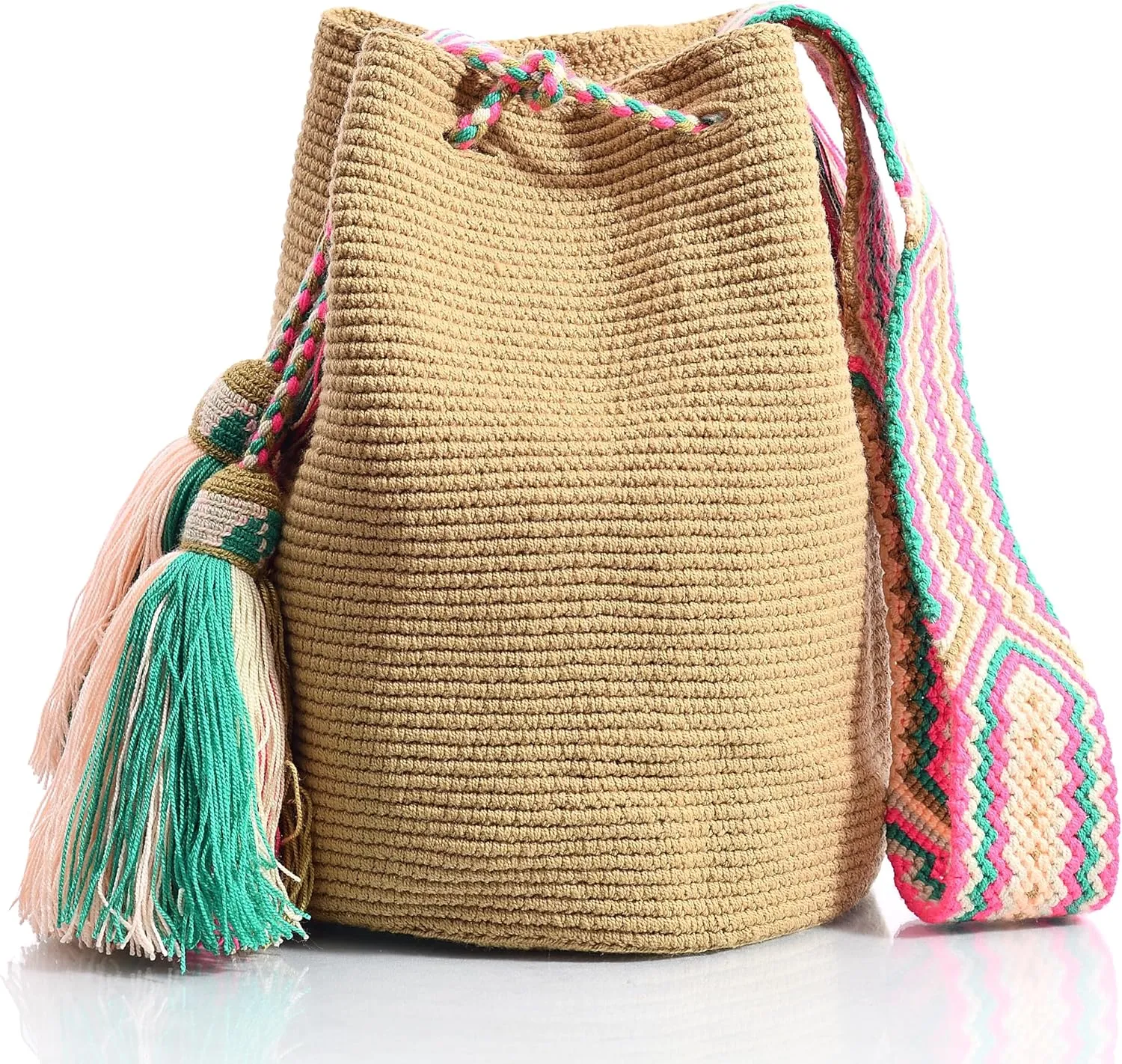 WYOU Utopia classics Hobo Bag Wayuu Crochet, Large