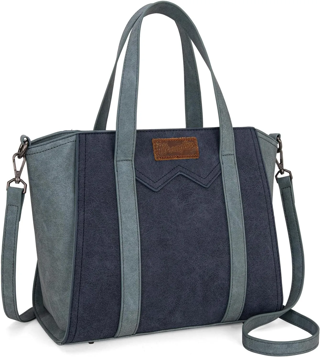 X Wrangler Color Block Tote Bag for Women Large Shoulder Purses and Handbags