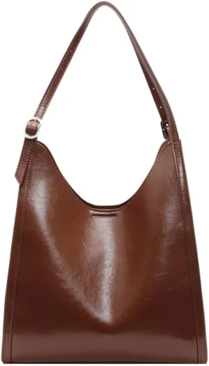 YFGBCX Leather Hobo Bags for Women, Vegan Leather Tote Bag Slouchy Shoulder Bag Bucket Bag Can Stand Upright