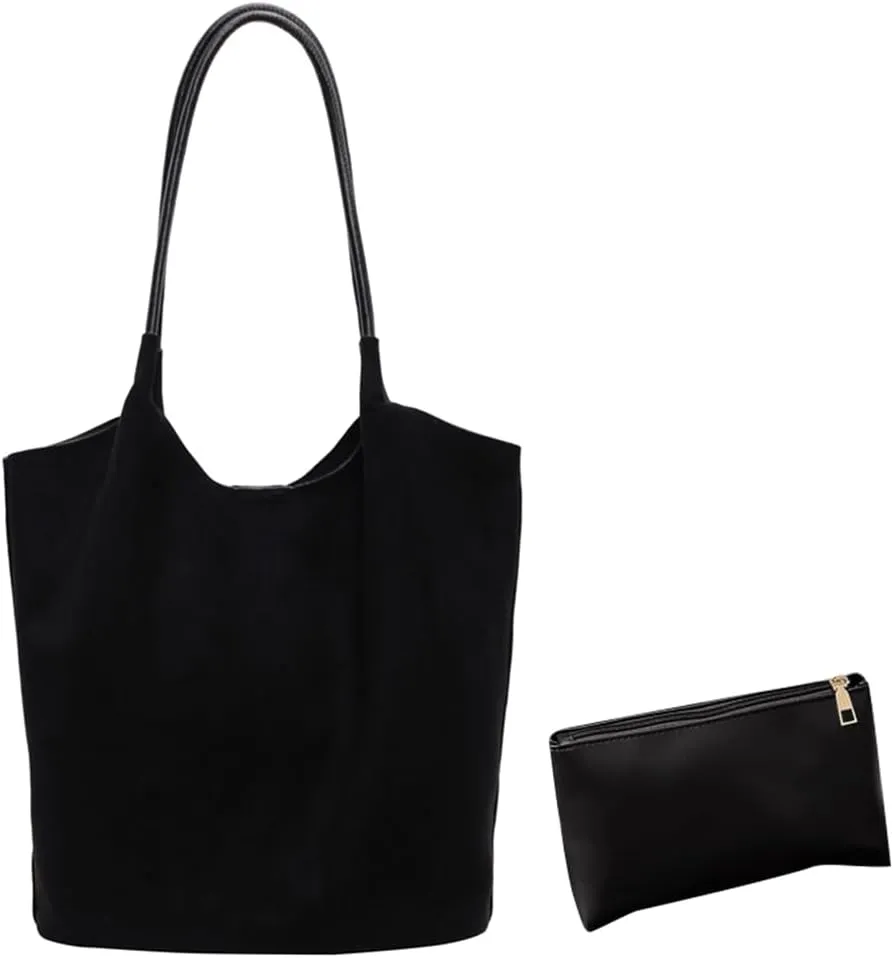 YFGBCX Suede Tote Bags for Women - Slouchy Hobo Handbag for Office & Work - Fall Season