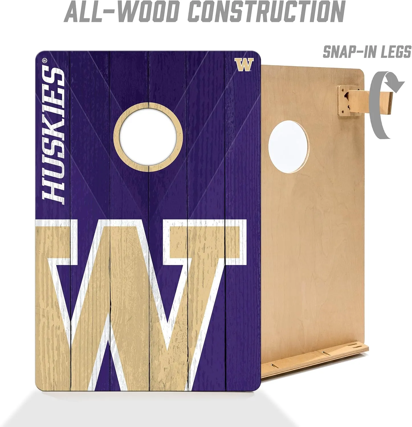 YouTheFan NCAA 2’ x 3’ Wood Cornhole Game with Logo Bags