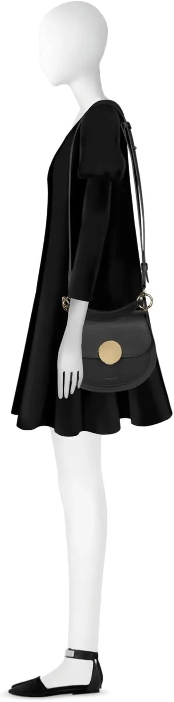 Yucca Soho Leather Top-Handle Shoulder Bag, 7.9 x 6.7 x 2.4 inches