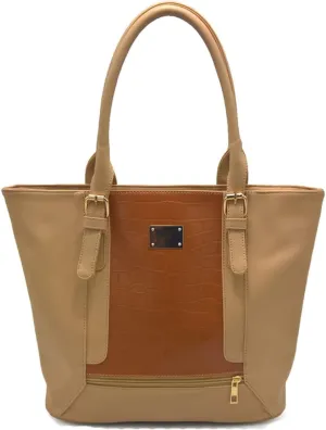 ZiMing® Women Shoulder Bag Crocodile Pattern Bucket Bag Contrasting Colors Tote Bag Large Capacity Handbag