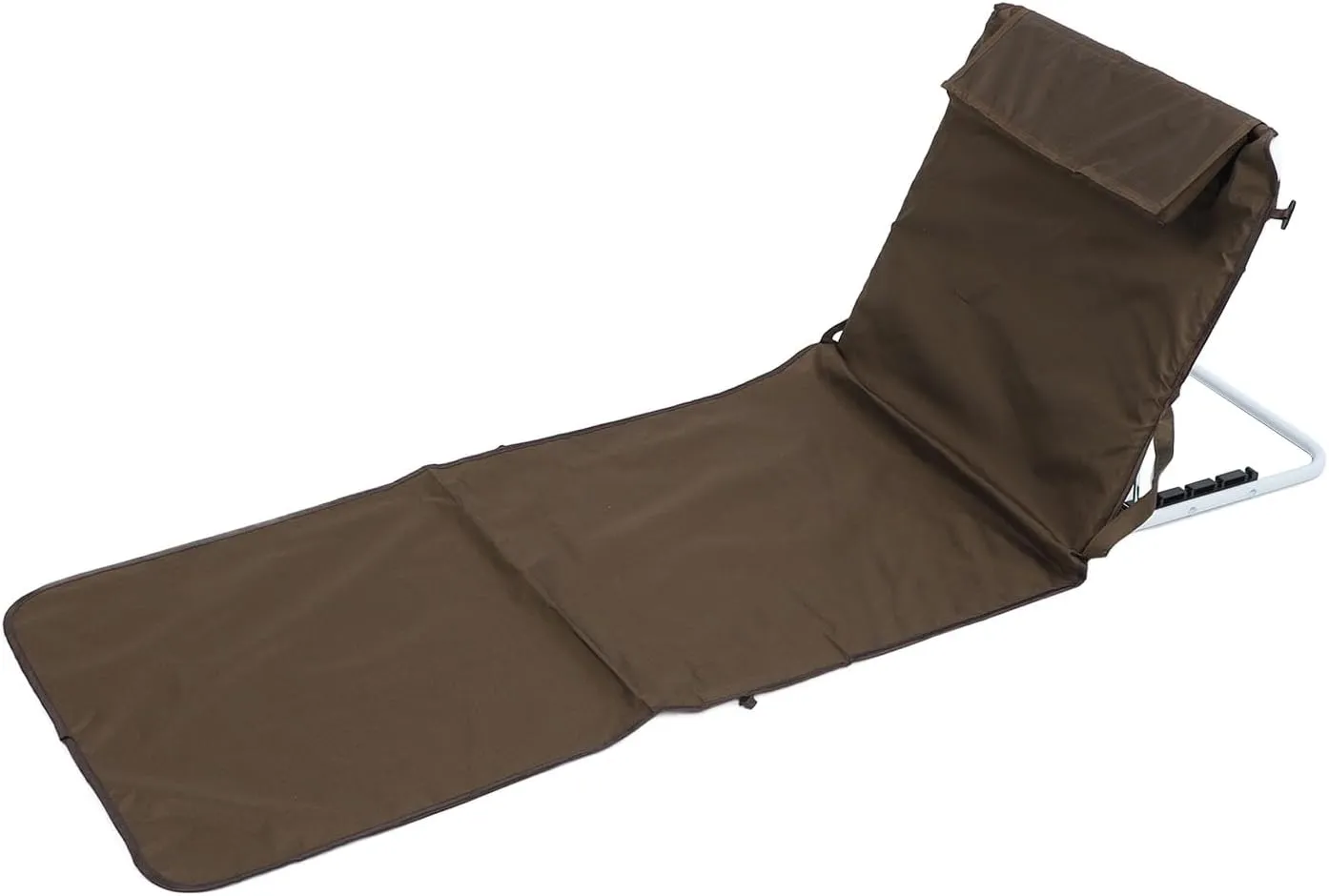 ZJchao Beach Lounge Chair Folding Portable Adjustable Reclining Beach Mat 330.7lb Load Bearing for Pool Camping (Brown)